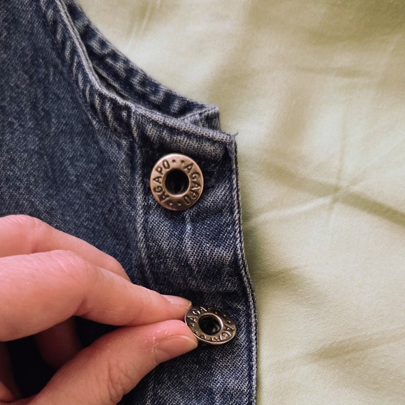 Vintage Agapo Denim floral maxi dress MP - Picture 5 of 5